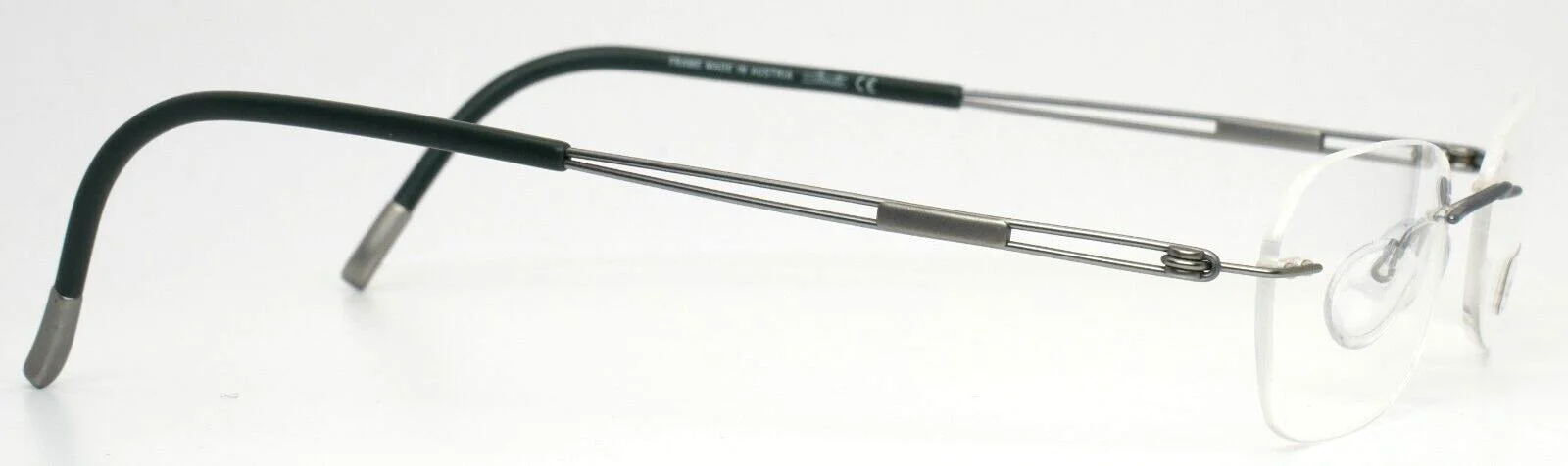 SILHOUETTE 5227 40 6056 Grey Green Womens Rimless Eyeglasses -21-145 B:29 4
