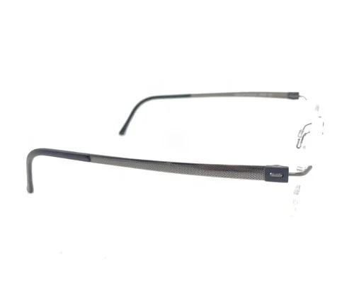 Silhouette 5452 Eyeglasses FRAMES 6061 Gray ..[]19-145 Black Rimless I629 4