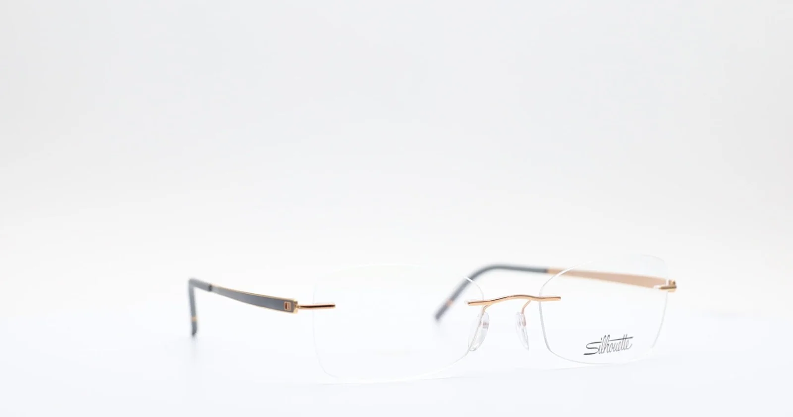 Silhouette 5529 HC 6520 Momentum Rectangle Rose Gold Gray Unisex Eyeglasses 52mm