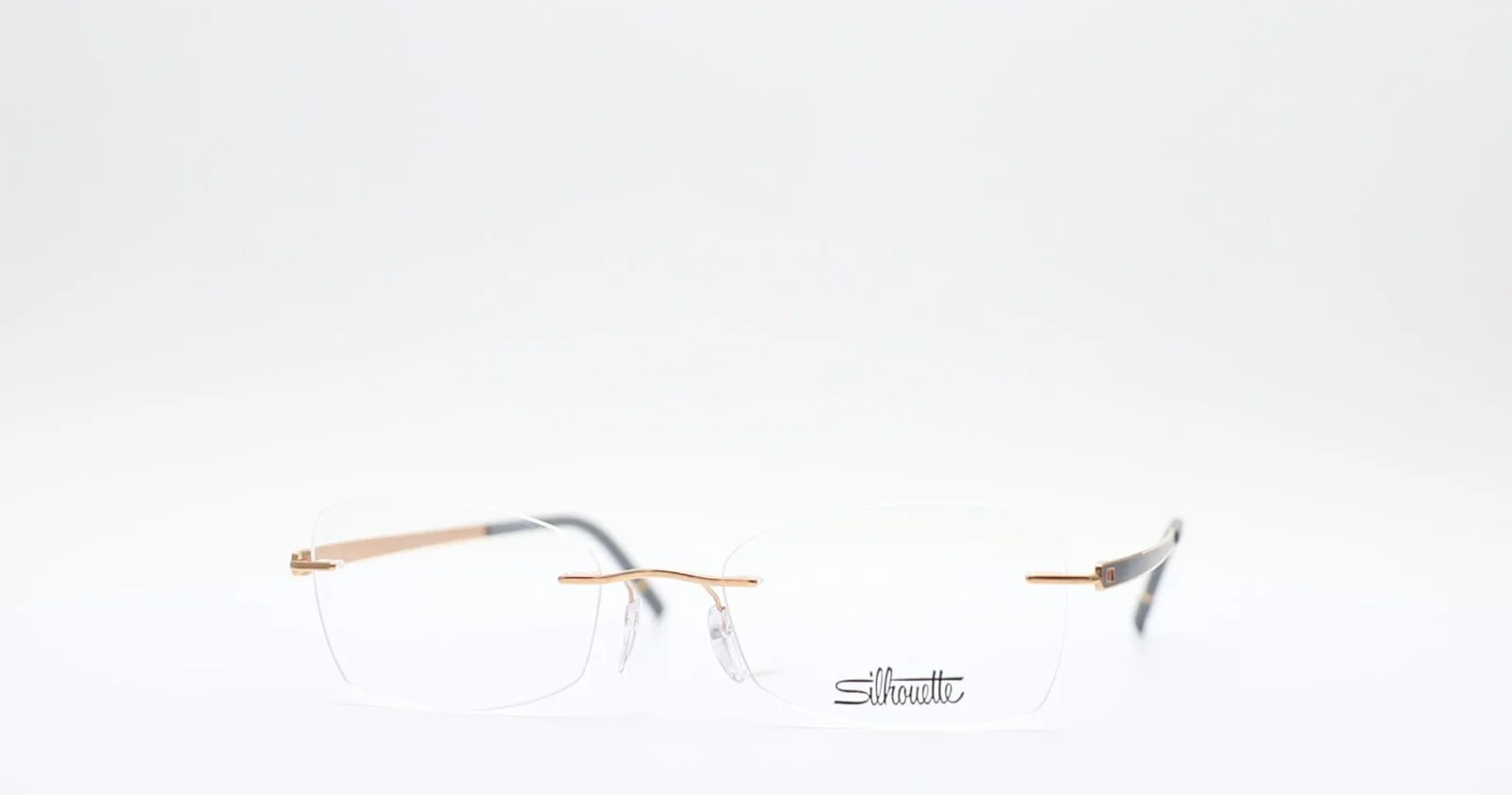 Silhouette 5529 HC 6520 Momentum Rectangle Rose Gold Gray Unisex Eyeglasses 52mm 2