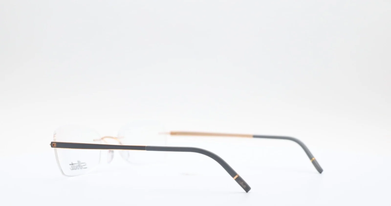 Silhouette 5529 HC 6520 Momentum Rectangle Rose Gold Gray Unisex Eyeglasses 52mm 4
