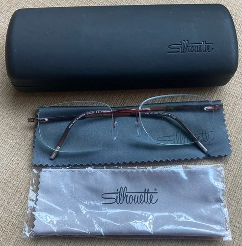 Silhouette 5540 JO 6140 51-19-135 Brown Bronze Rimless Frame Eyeglasses Austria