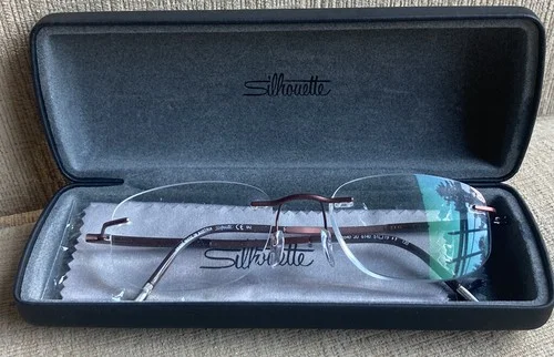 Silhouette 5540 JO 6140 51-19-135 Brown Bronze Rimless Frame Eyeglasses Austria 2
