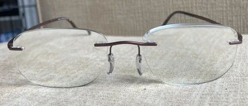 Silhouette 5540 JO 6140 51-19-135 Brown Bronze Rimless Frame Eyeglasses Austria 3