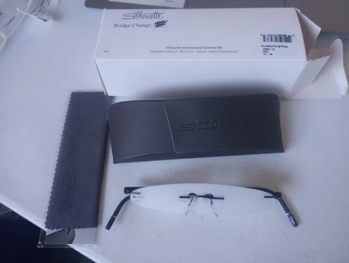 Silhouette 5555 70 4540 Navy Blue Titanium Eyeglasses