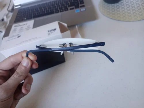 Silhouette 5555 70 4540 Navy Blue Titanium Eyeglasses 3