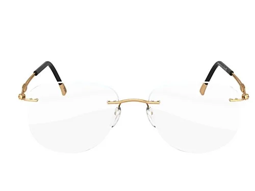 Silhouette 7534 20 6076 Titanium Gold Rimless Eyeglasses Frames 17 140 Austria 2