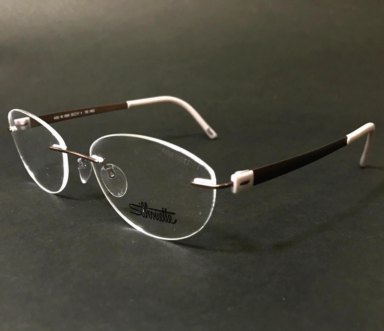 Silhouette Eyeglasses Frames 4499 40 6056 Gray Purple Round Rimless 50-17-130