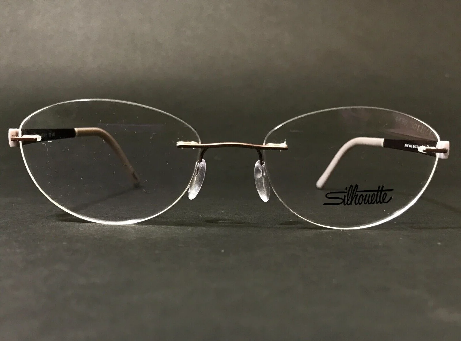 Silhouette Eyeglasses Frames 4499 40 6056 Gray Purple Round Rimless 50-17-130 2