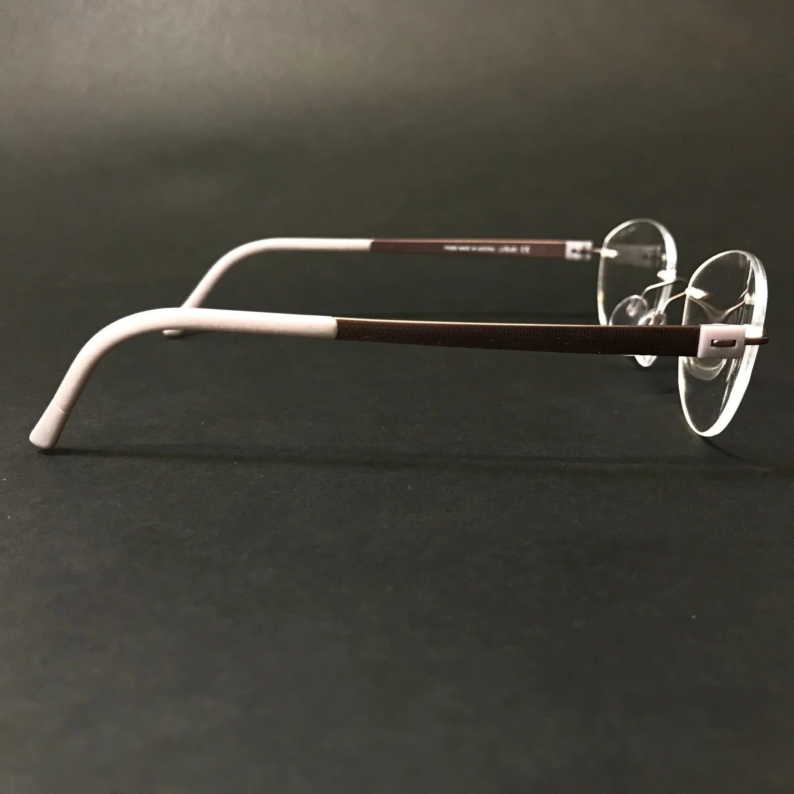 Silhouette Eyeglasses Frames 4499 40 6056 Gray Purple Round Rimless 50-17-130 4
