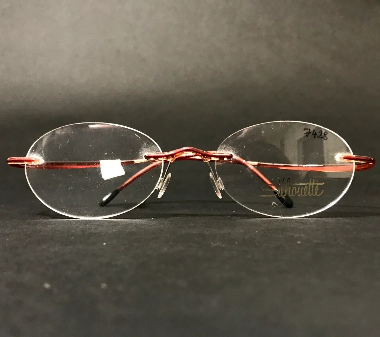 Silhouette Eyeglasses Frames SPX M 1968 /00 6056 Clear Red Hingeless 48-17-140 2