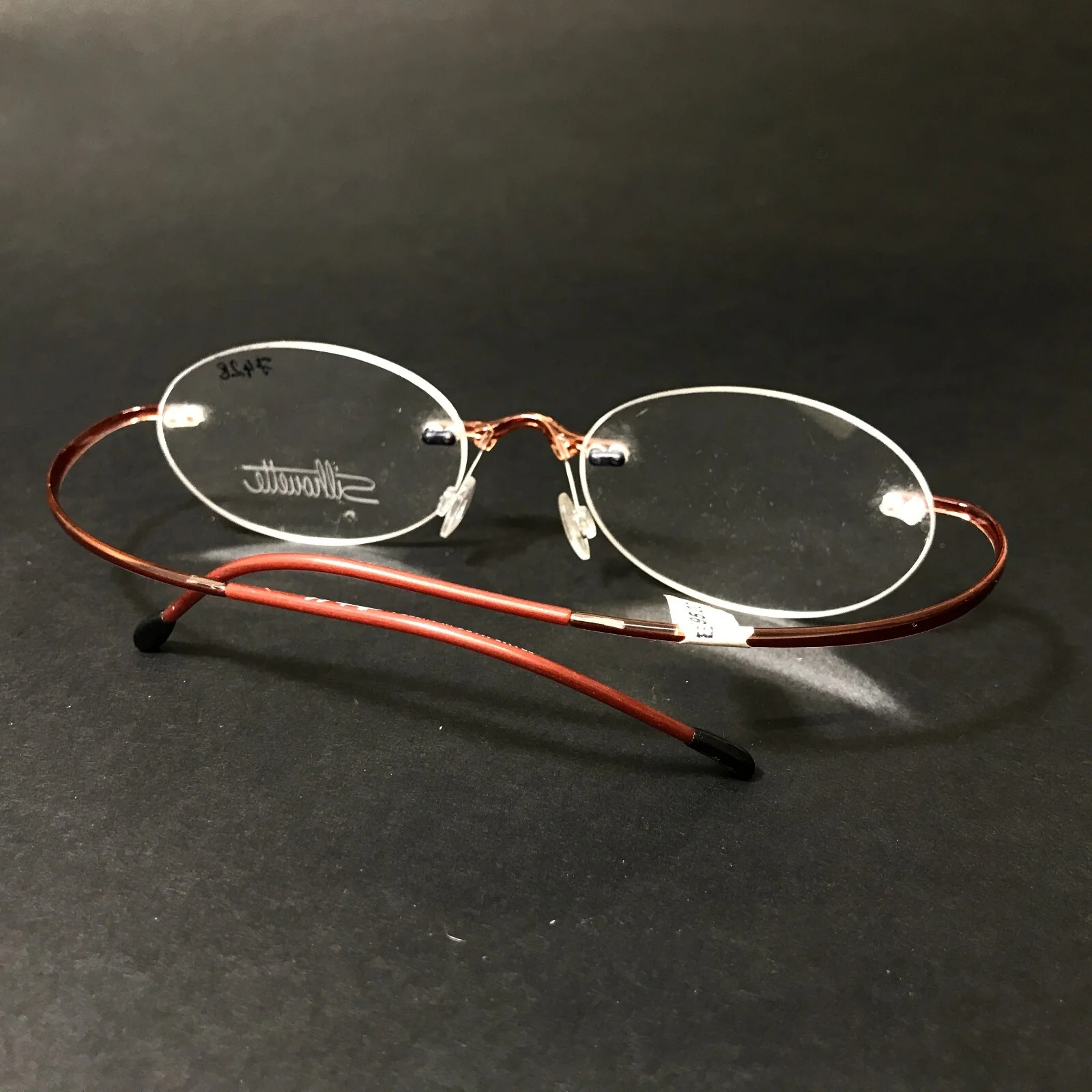 Silhouette Eyeglasses Frames SPX M 1968 /00 6056 Clear Red Hingeless 48-17-140 4