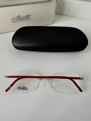 Silhouette Eyeglasses MOMENTUM 53/17/140 Gold Sienna Red 5529/HD-3020 Rimless 4