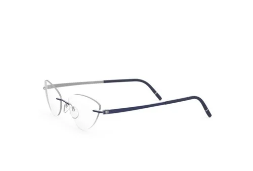Silhouette Momentum 5529/HE Eyeglasses 4510 Silver/Pacific Blue Sz 56 17/135 NIB 2