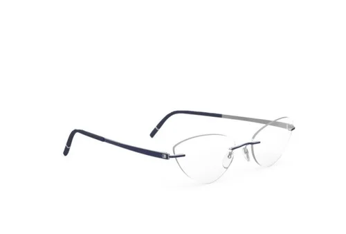 Silhouette Momentum 5529/HE Eyeglasses 4510 Silver/Pacific Blue Sz 56 17/135 NIB 3