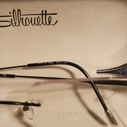 Silhouette Titan 7710 6059 Rimless Dark Gunmetal Eyeglasses Frames USED 2