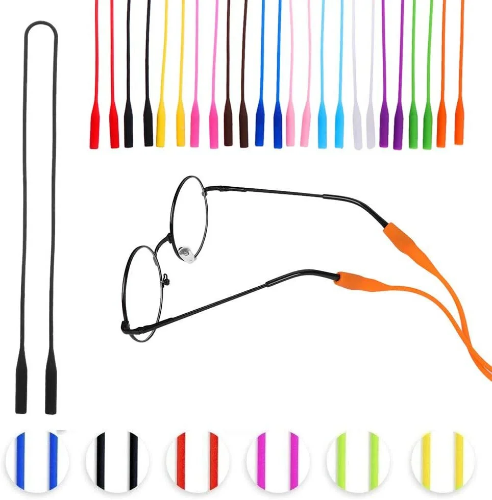 Silicone Eyeglass Strap Retainers Sports Elastic Holder Cord Lanyards String 2pc