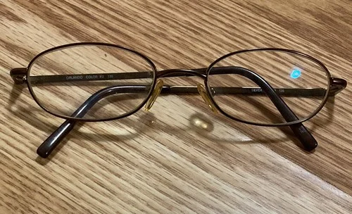 Silver Dollar Eyewear “Orlando” Eyeglasses Bronze Full Oval Frame 49▫️19 135