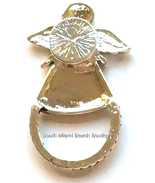 Silver Plated Nurse Angel Eyeglass Holder Magnetic Pin Gift RN Doctor Medical 2