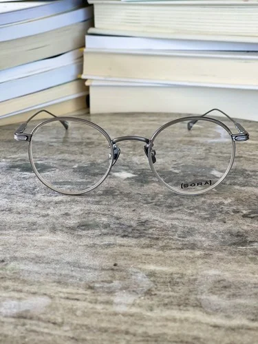 Silver Round Retro Eyeglasses Unisex Frame Eyewear Optical Glasses Japan