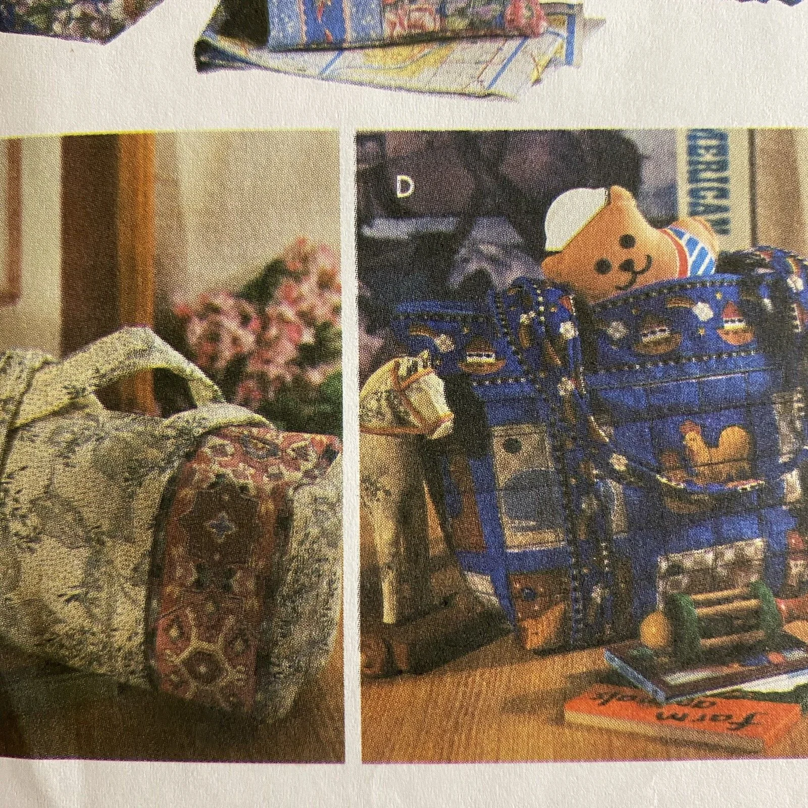 Simplicity Pattern 7098 Purse Tote Duffle Eyeglass Case Sewing Quilted Crafts 4