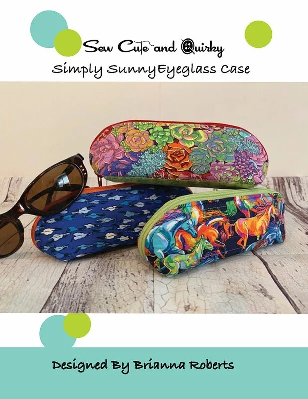 Simply Sunny Eyeglass Case - Pattern by Brianna Roberts - Fun and Easy to Make