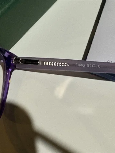 Sing Women Purple Cat Eye Anti-Glare Glasses Clear Lens Glasses Frames Medium 4