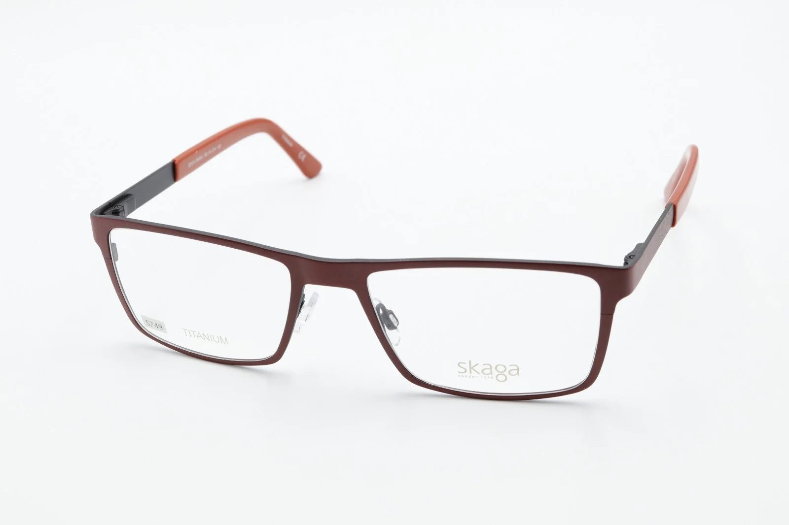 SKAGA 2512 RIKKU 214 Rust Brown 56-19-145 Frames TITANIUM Flex Hinges S598