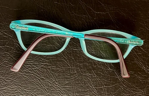 Skechers SE1623 048 Kids Eyeglasses Frames TealPurple Girls 48-16-135 Hinged 3