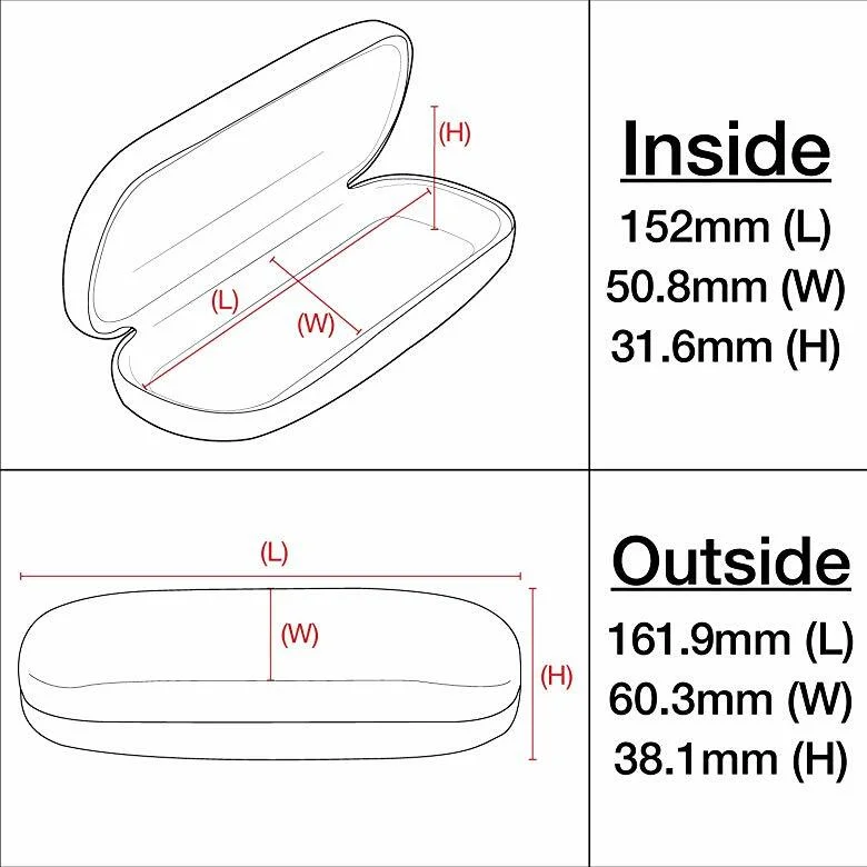 Slim Hard Eyeglasses Sunglasses Case Clam Shell Fits For Oakley Ray Ban Glasses 3