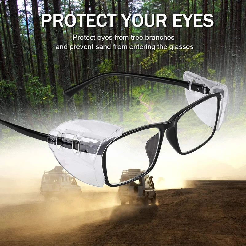 Slip-On Safety Glasses Side Shields for Prescription Eyeglasses 3