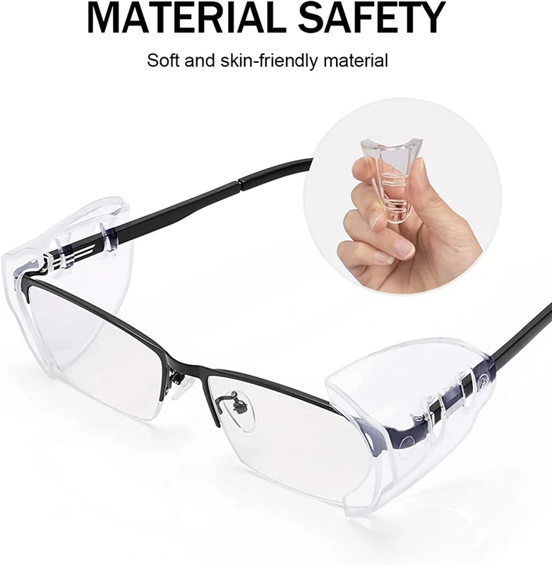 Slip-On Safety Glasses Side Shields for Prescription Eyeglasses 4