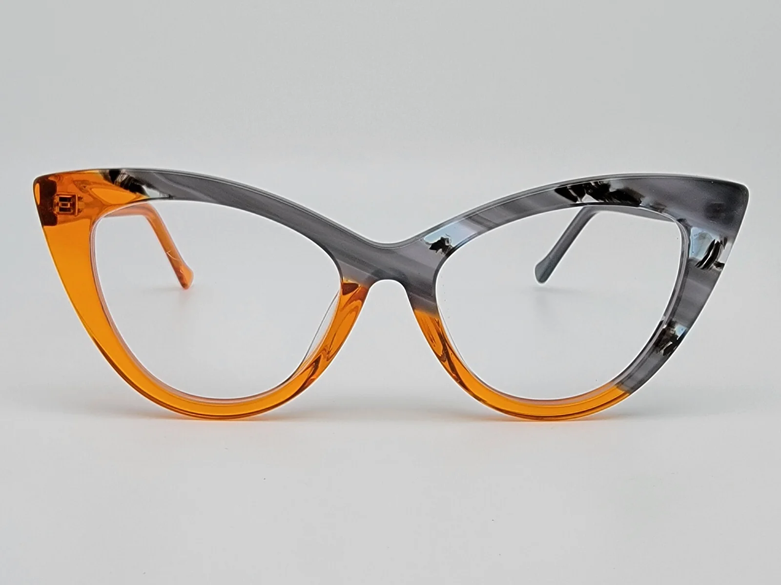SmartBuy Collection Antoinette WA454518-04 Orange Grey Cat Eye Eyeglasses Frame 2