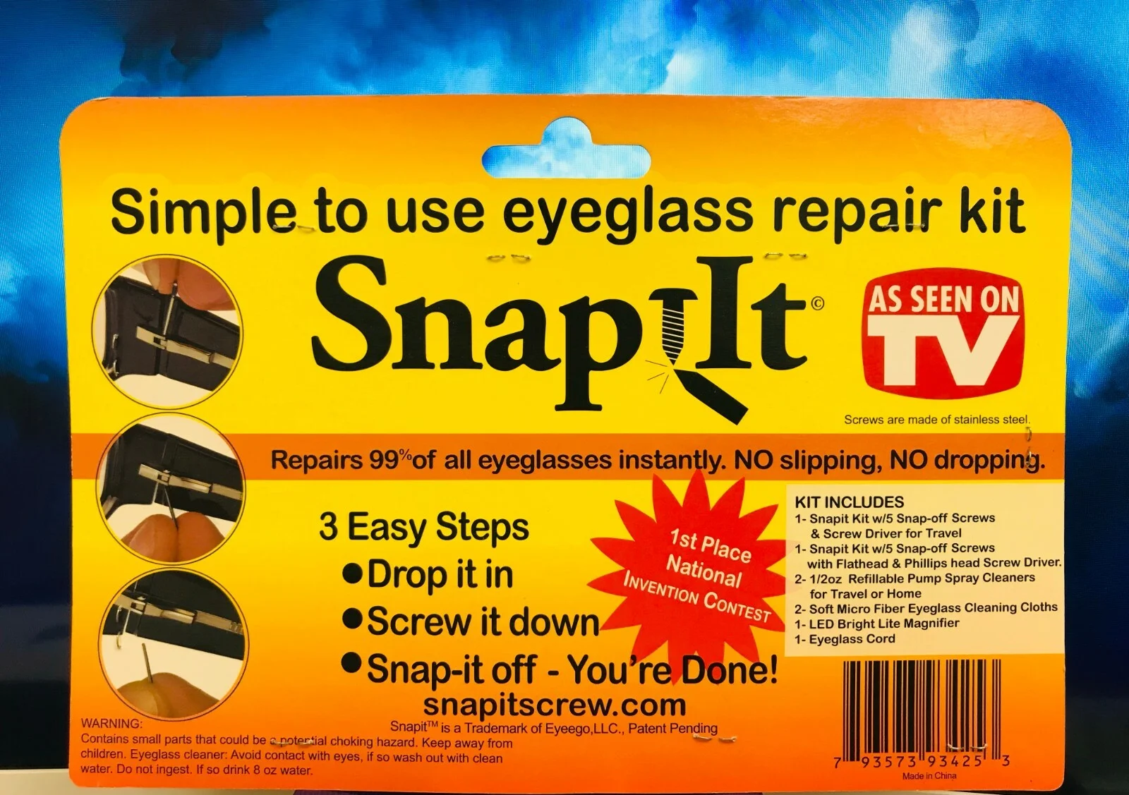 Snap It Deluxe Eyeglass Repair Kit: Do it Yourself - As Seen on TV~FREE SHIPPING 2