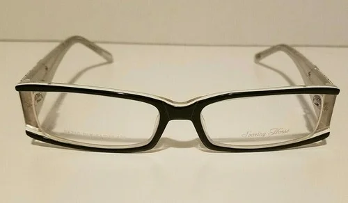 Soaring Horse SF710 Black and White Designer Eyeglass Frames 54 135 16 2
