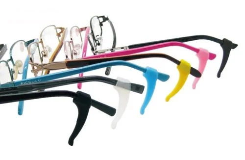 Soft Silicone CLEAR and BLACK Temple Tips - Ear Hook Retainers for Eyeglasses 1