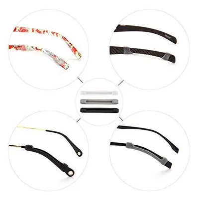 Soft Silicone Eyeglasses Temple Tips Sleeve Retainer Anti-Slip Elastic Comfort 2