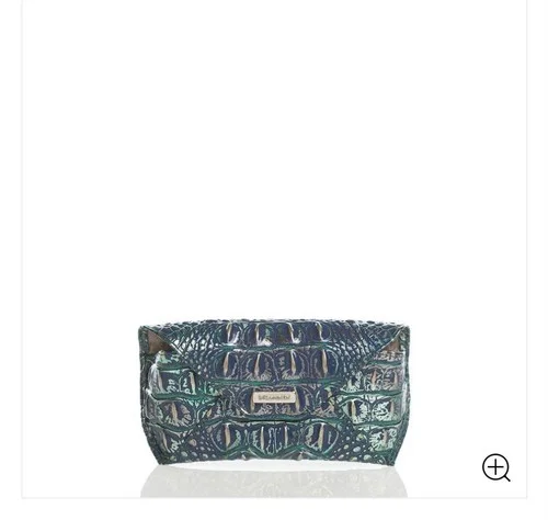 Soldout Brahmin Dragon Blue Green Eyeglass Case Mel Croc Embossed Leather FIRM
