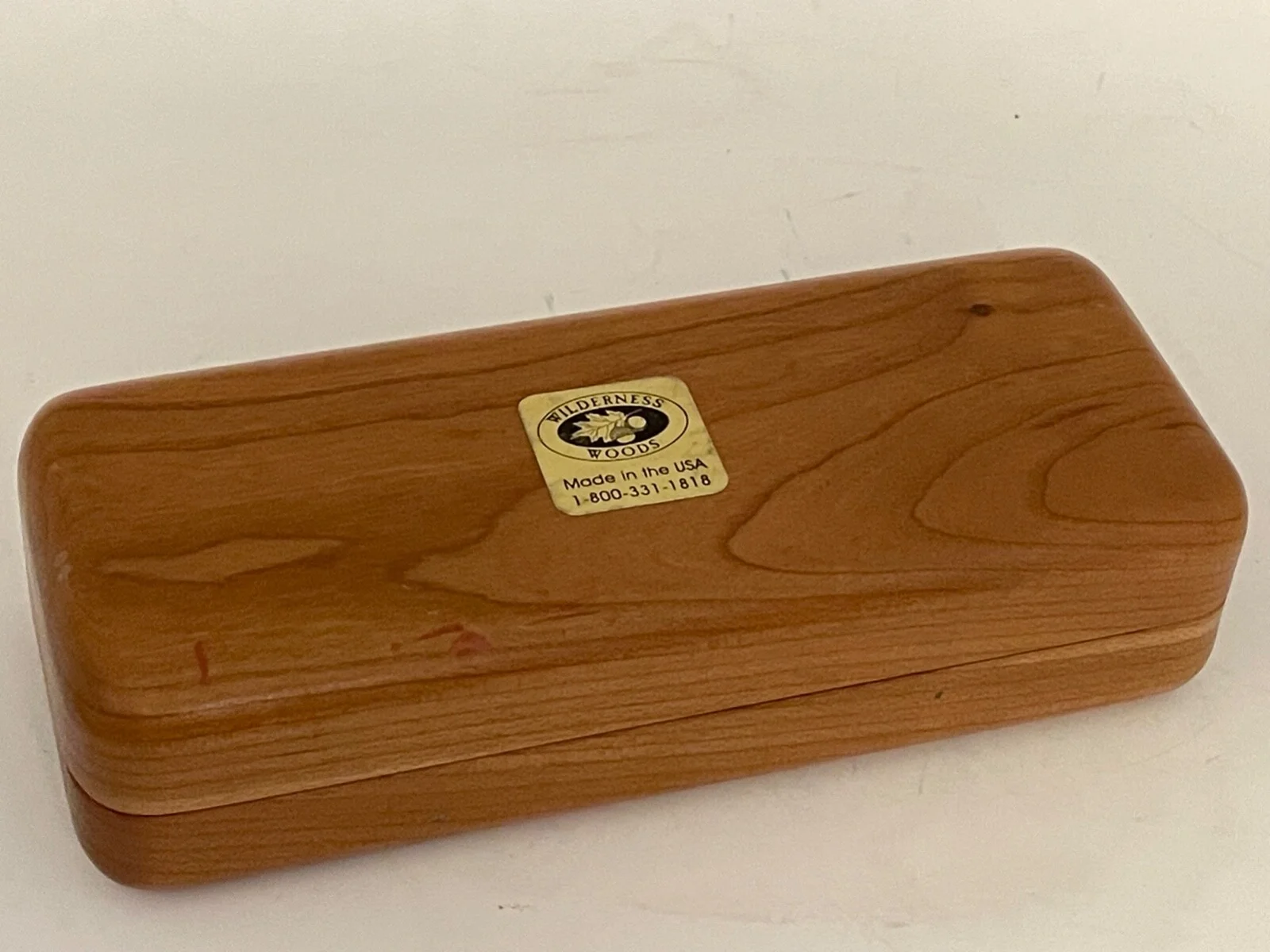 Solid Wood Eyeglass Case Lasercut Engraved HORSES Red Velvet Interior hinged box 3