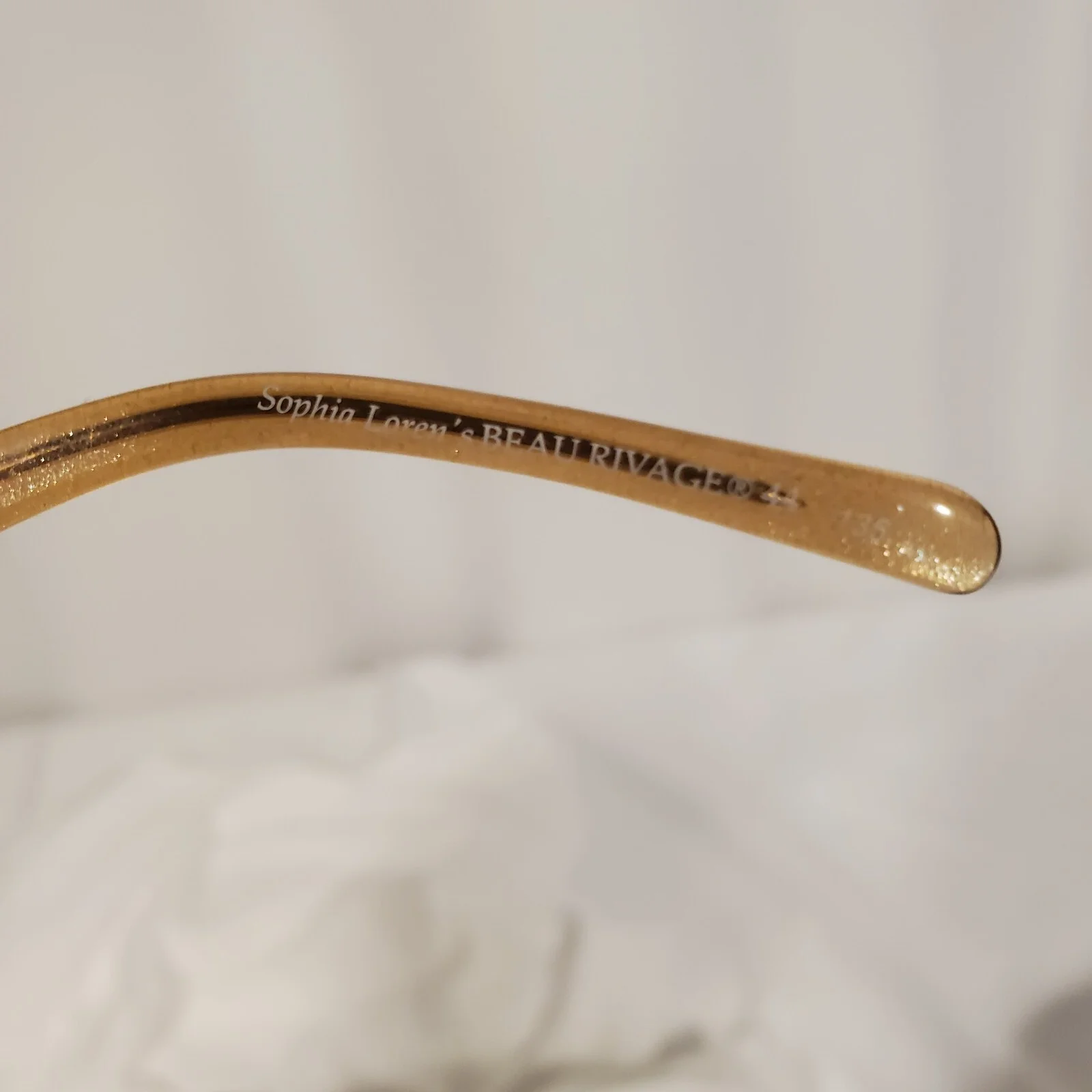 SOPHIA LOREN BEAU RIVAGE 44 Eyeglasses Frame Gold Tone Filagree 54-17-135 4