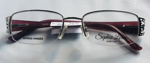 Sophia Lorens SL M258 silver/pink 52-18-135 Women’s EyeGlasses frames Tag $114 2