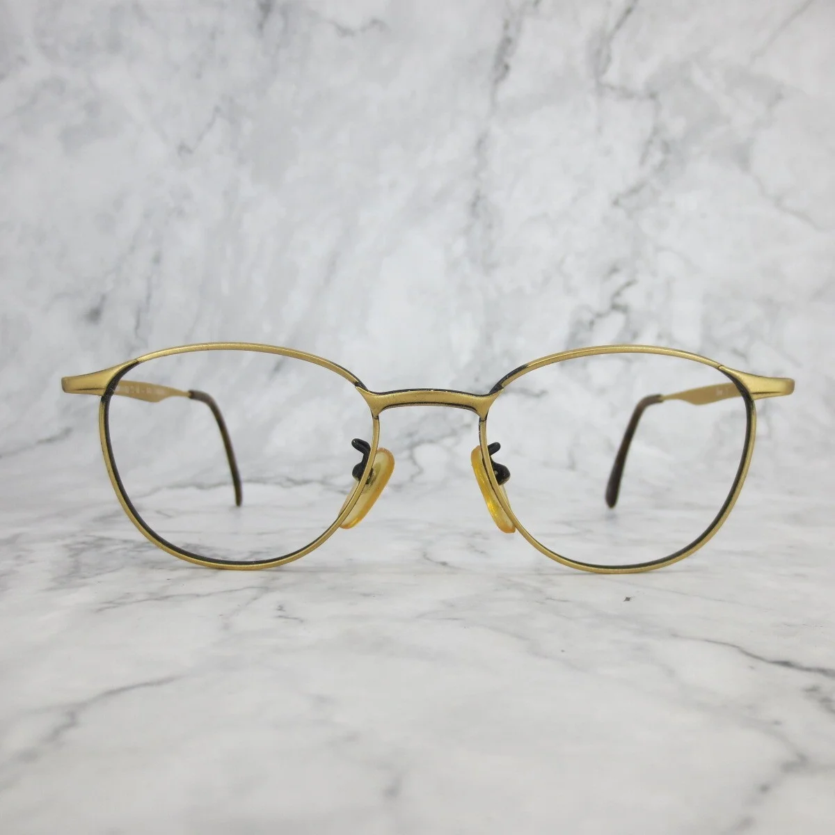 Sovereign Col.13 Eyeglasses Gold Round Full Rim Frames 52-18-140