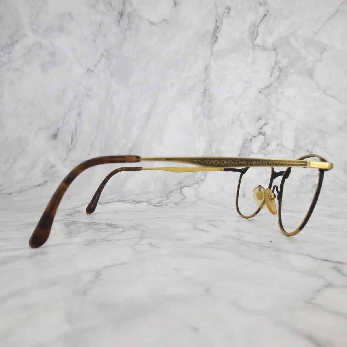 Sovereign Col.13 Eyeglasses Gold Round Full Rim Frames 52-18-140 3