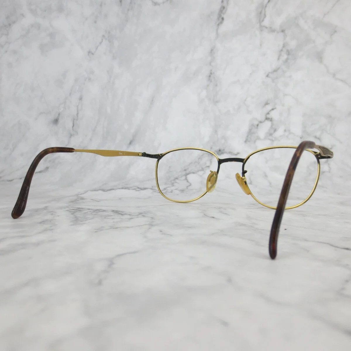 Sovereign Col.13 Eyeglasses Gold Round Full Rim Frames 52-18-140 4
