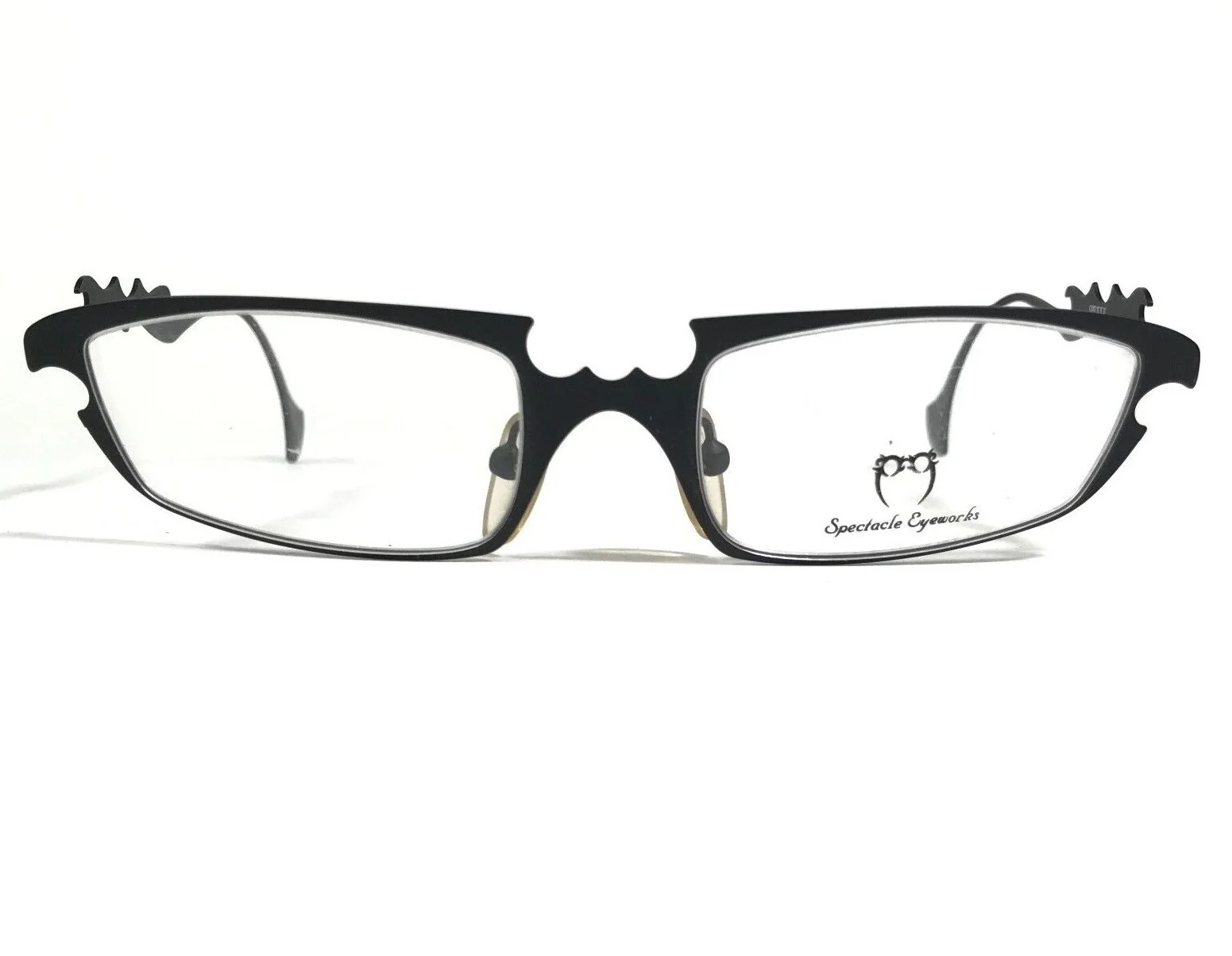 Spectacle Eyeworks XX-14 C10 Eyeglasses Frames Black Rectangular Goth 50-20-135