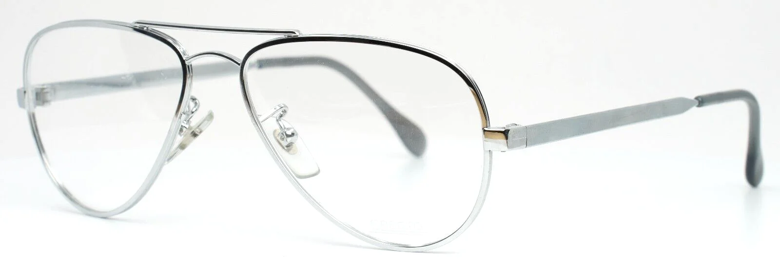SPECTO Cottet Pilot 48 Silver Unisex Aviator Full Rim Eyeglasses 49-15-135 B:41 1