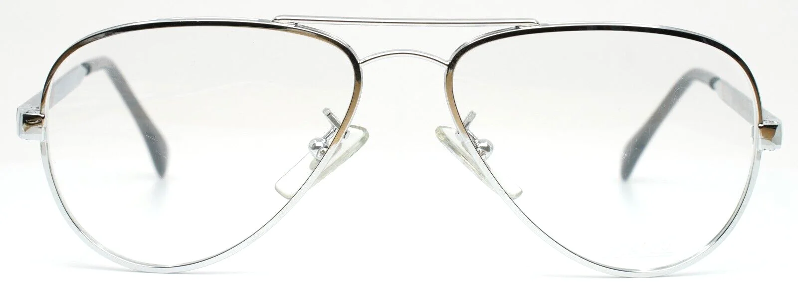 SPECTO Cottet Pilot 48 Silver Unisex Aviator Full Rim Eyeglasses 49-15-135 B:41 2