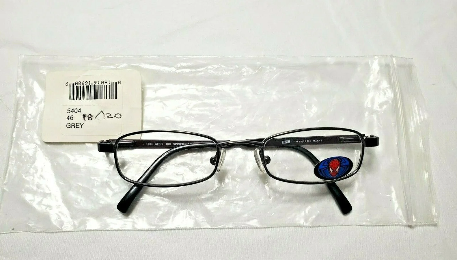 Spiderman RXable Eyeglass Frames Gray Size 46 18 120 Kids Eyewear Model 5404 2