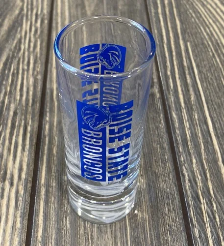Spirit Products Boise State Broncos Shooter Shot Glass College Gift Clear Blue 2