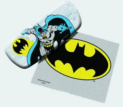 Spoontiques Padded Retro Batman Eye Glass Case with Matching Lens Cloth